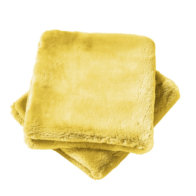 Serenta Heavy Fauxfur Pillow Shell 2 PC Set, NO INSERT