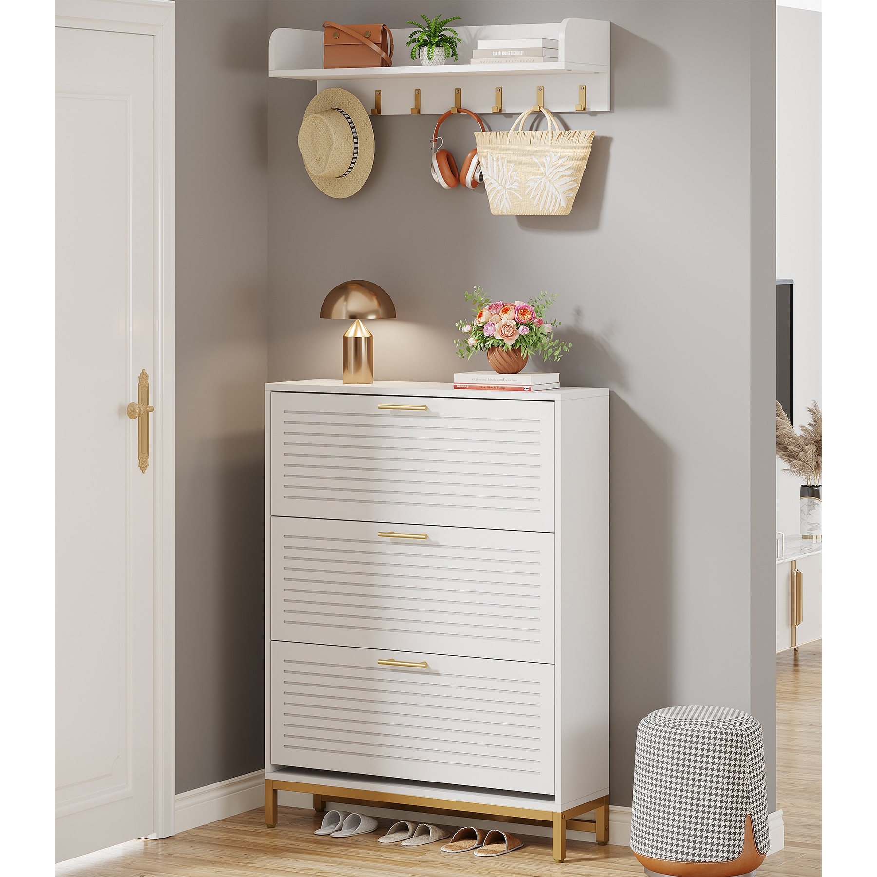 Freestanding online shoe cabinet