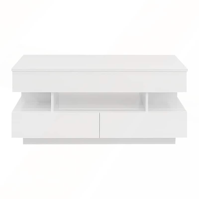 Modern Lift-Top Coffee Table with 2 Drawers