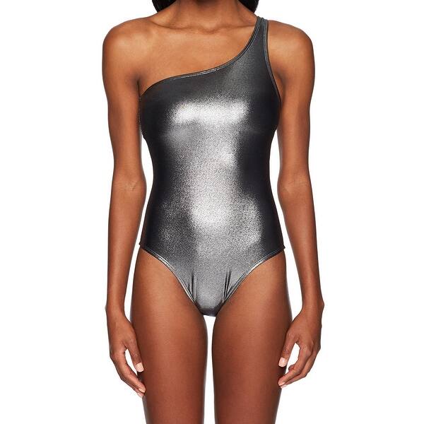 Shop La Blanca Womens Swimsuit Silver Size 4 Metallic One Shoulder