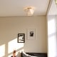 preview thumbnail 7 of 10, Burnett 2-Light Mid-Century Modern Semi Flush Mount Lighting Ceiling Fixture, White Tiffany Glass Shade for Entryway