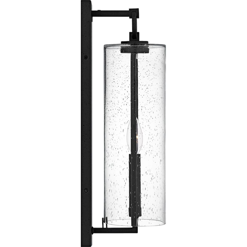 Stone Black Outdoor Wall Lantern from the Redan Collection