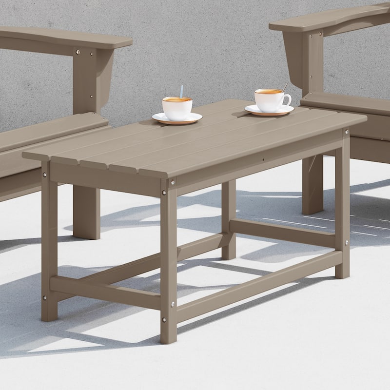 Laguna Hdpe All Weather Outdoor Patio Rectangular Coffee Table