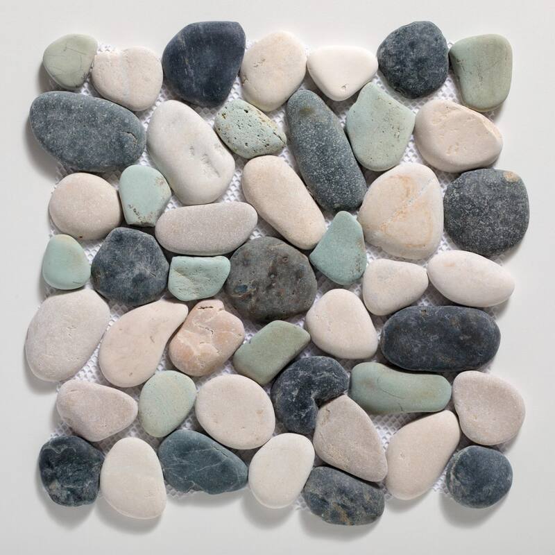 Classic Pebble 11 in. x 11 in. Mesh-Mounted Mosaic Wall and Floor Tile