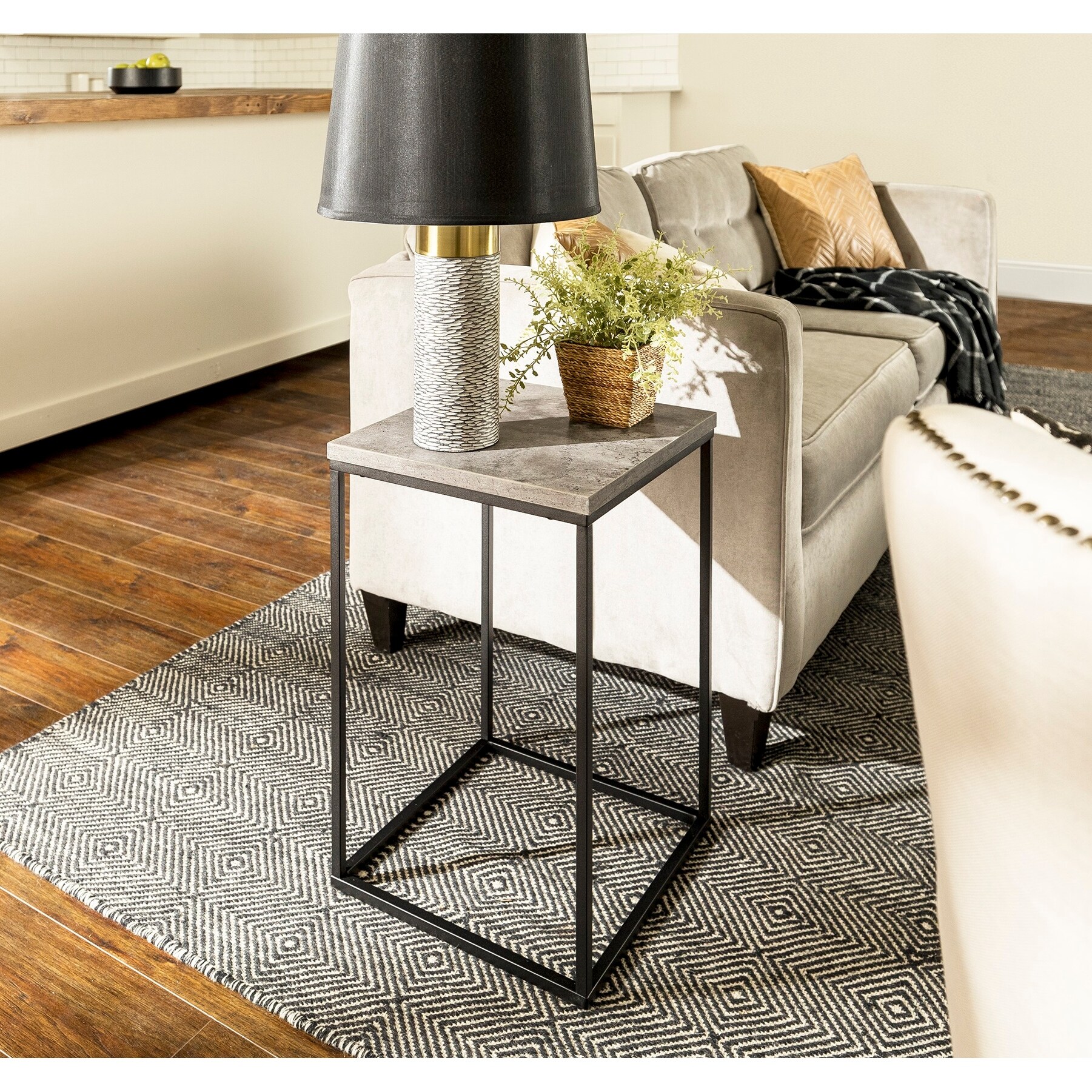 Shop Carbon Loft Geller Square Modern Side Table Overstock
