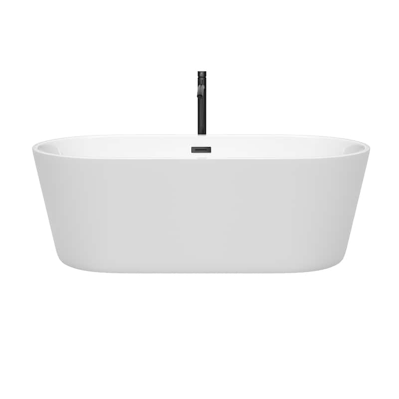 Wyndham Collection Carissa CD 67-inch White Freestanding Tub w/ Faucet