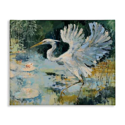 Stupell Heron with Spread Wings Canvas Wall Art Design By Dusza