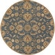 preview thumbnail 52 of 93, Handmade Trajan Persian Traditional Wool Area Rug 6' Round - Denim - Runner/Round