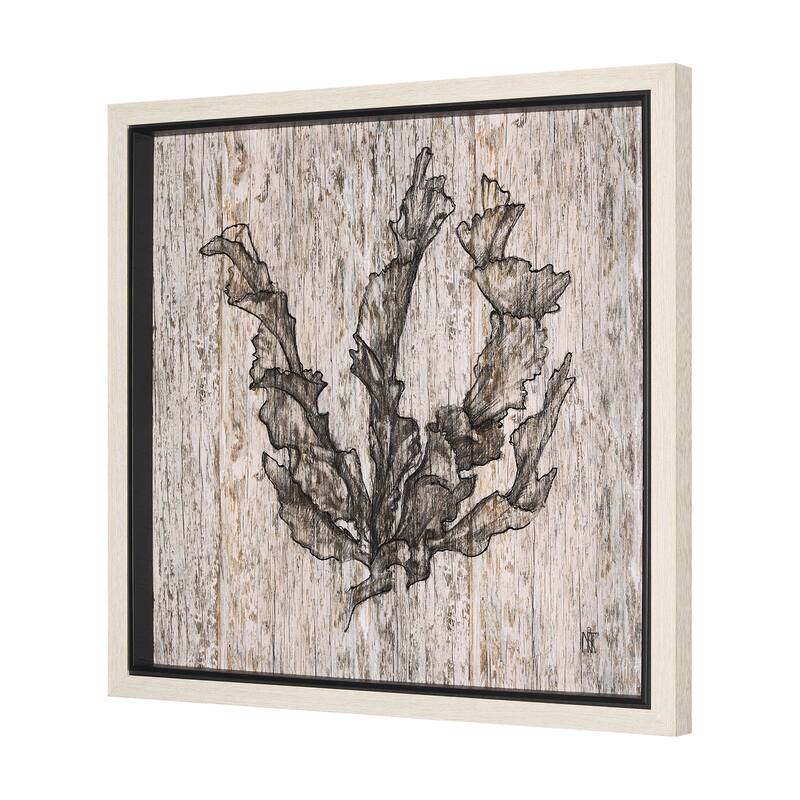 Wood Grain Sea Plant I Framed Art Print