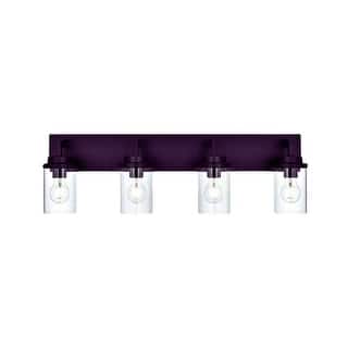 Modern Wall Bathroom Vanity Light Fixture 4 Light Oil Rubbed Bronze Metal - 31" D x 10" W x 6" H