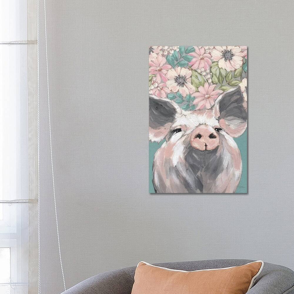 iCanvas "Patrice The Pig" by Michele Norman Canvas Print