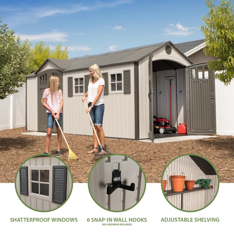 Lifetime 17.5 FT x 8 FT Outdoor Storage Shed