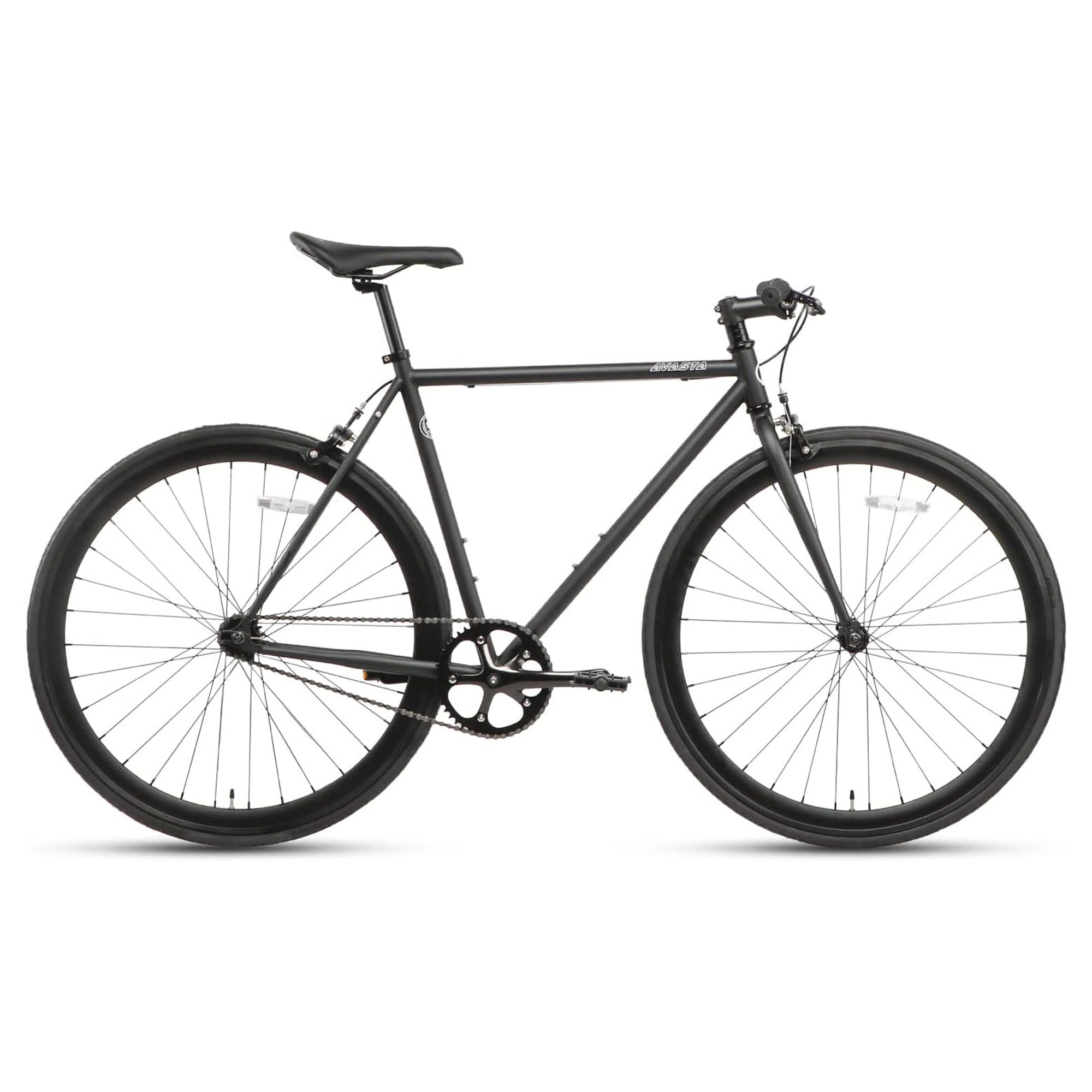 AVASTA 700C 47 In Single Speed Loop Fixed Gear Urban Commuter Fixie Bike Black 29.76