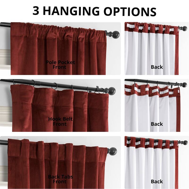 Exclusive Fabrics Signature Blackout Velvet Curtain (1 Panel)