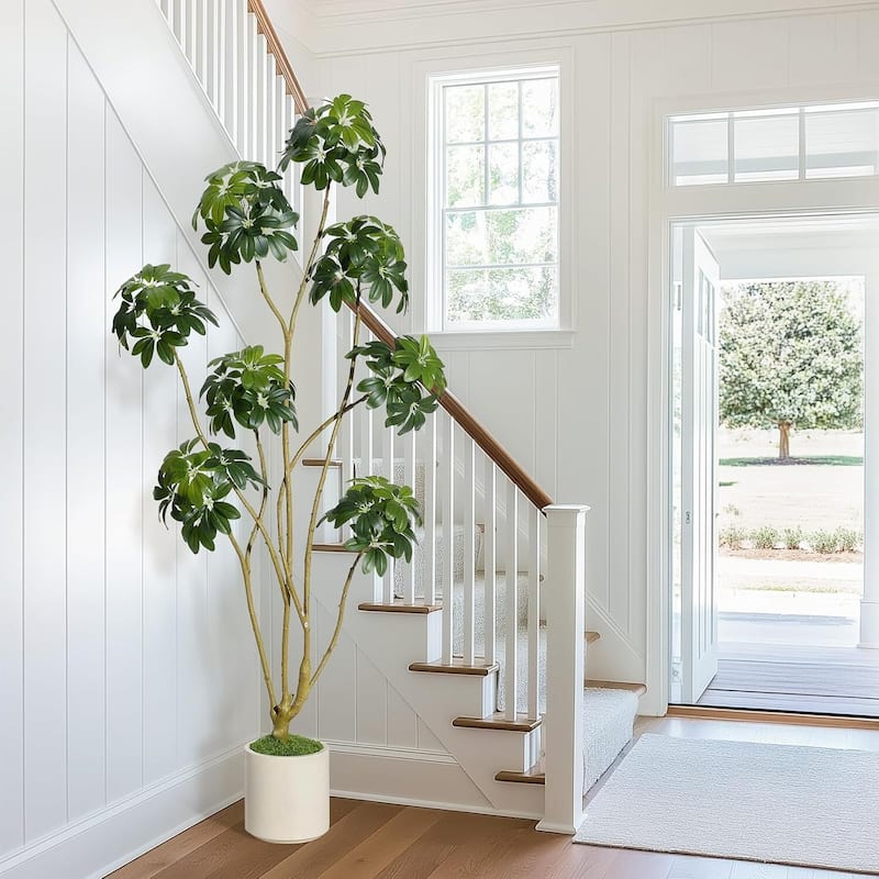 Artificial Umbrella Schefflera Tree, Fake Plant for Home Decor