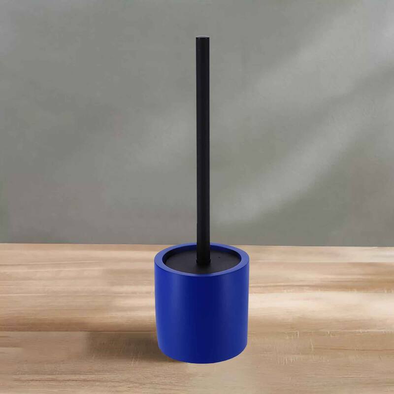 Concrete Cement Toilet Bowl Brush with Holder, Durable Bathroom Accessory Set - 4.3 L x 4.3 W x 14.2 H