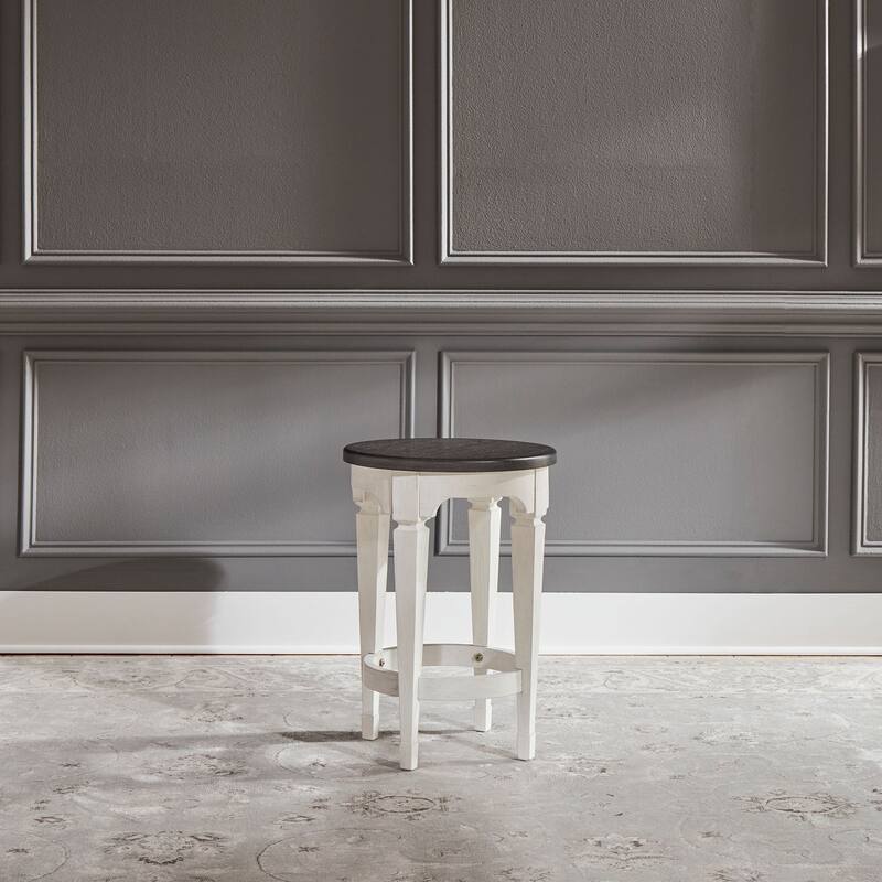 Allyson Park Wire-brushed White Charcoal Console Stool - Single - Counter Height