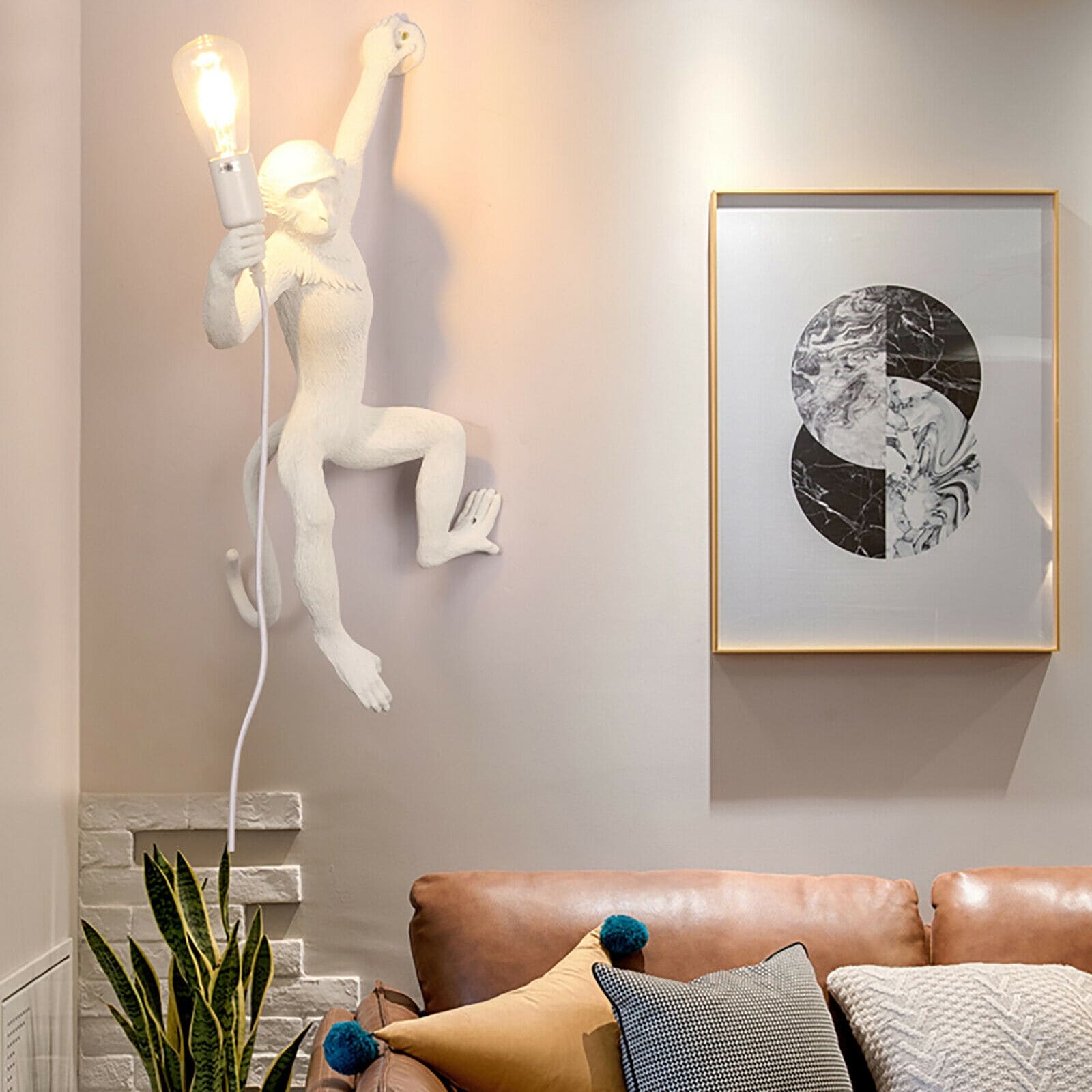 Monkey wall lamp top