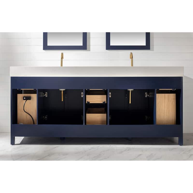 Valentino 84" Double Vanity in Blue
