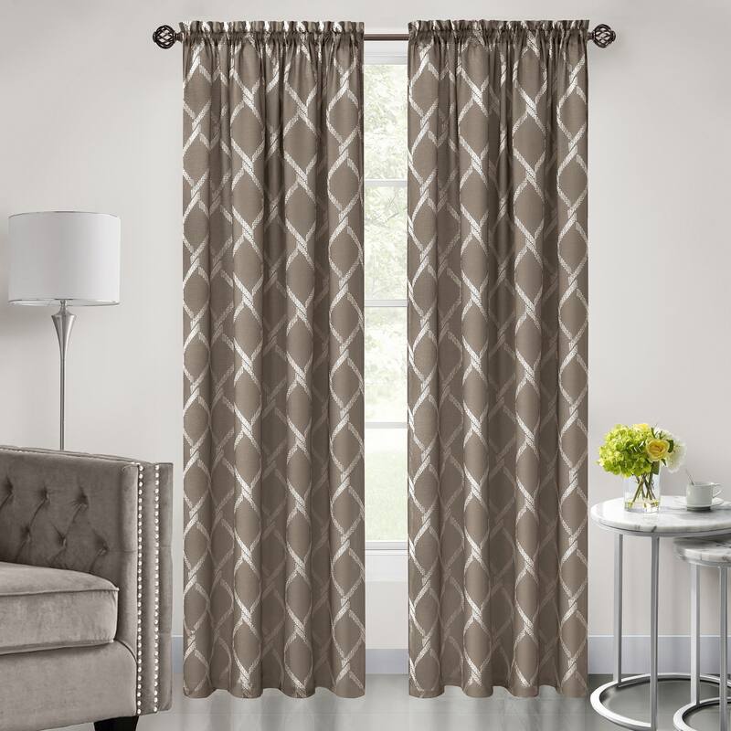 Bombay Double Layered Rod Pocket Window Curtain Panel