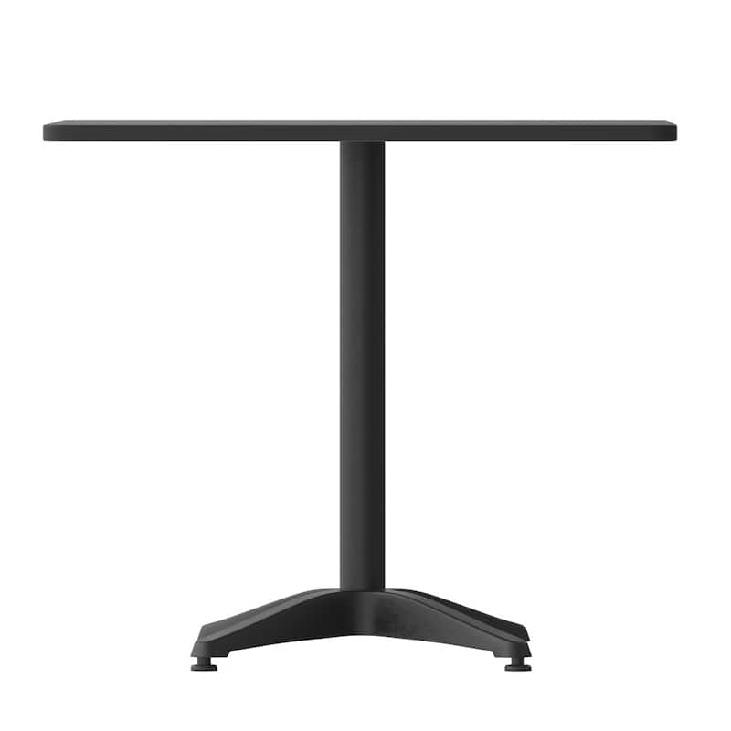 31.5" Square Aluminum Smooth Top Indoor-Outdoor Table with Base