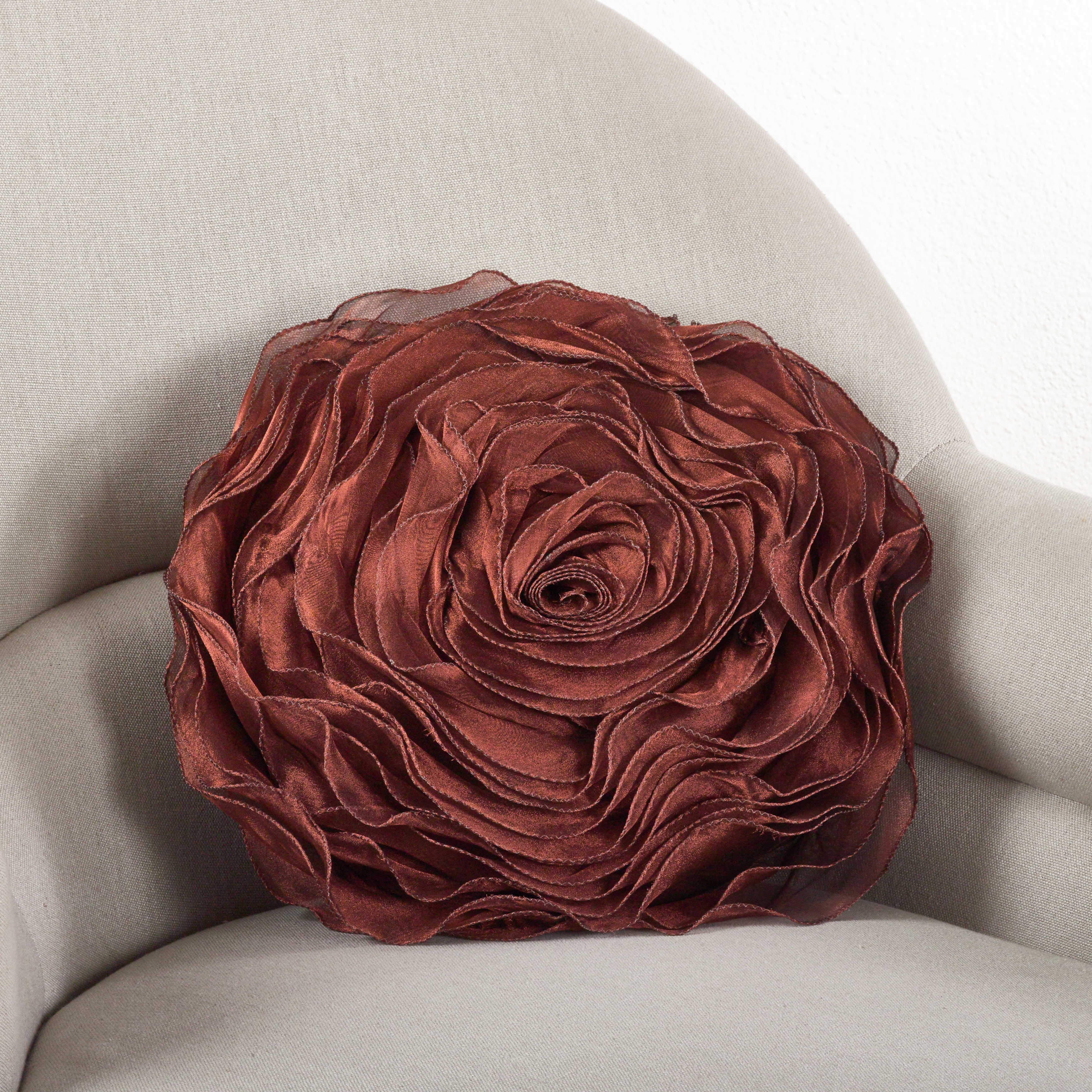 Rose Design Throw Pillow On Sale Bed Bath  Beyond 8649905