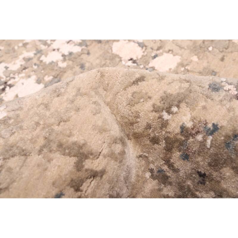 ECARPETGALLERY Hand-knotted Legacy Grey Silk, Wool Rug - 2'6 x 12'1