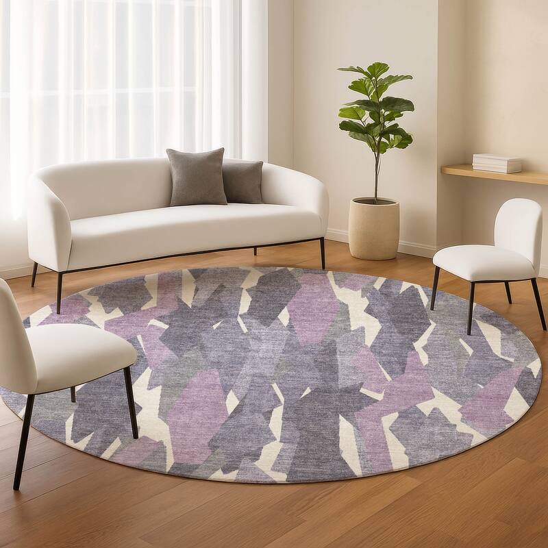 Machine Washable Indoor/ Outdoor Contemporary Dylan Chantille Rug