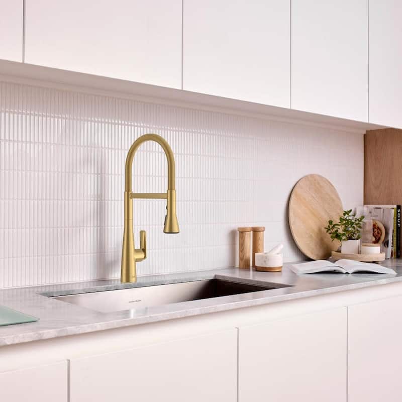 American Standard 104.882 Aspirations 1.8 GPM Single Hole Pre-Rinse - Matte Black / Stainless Steel