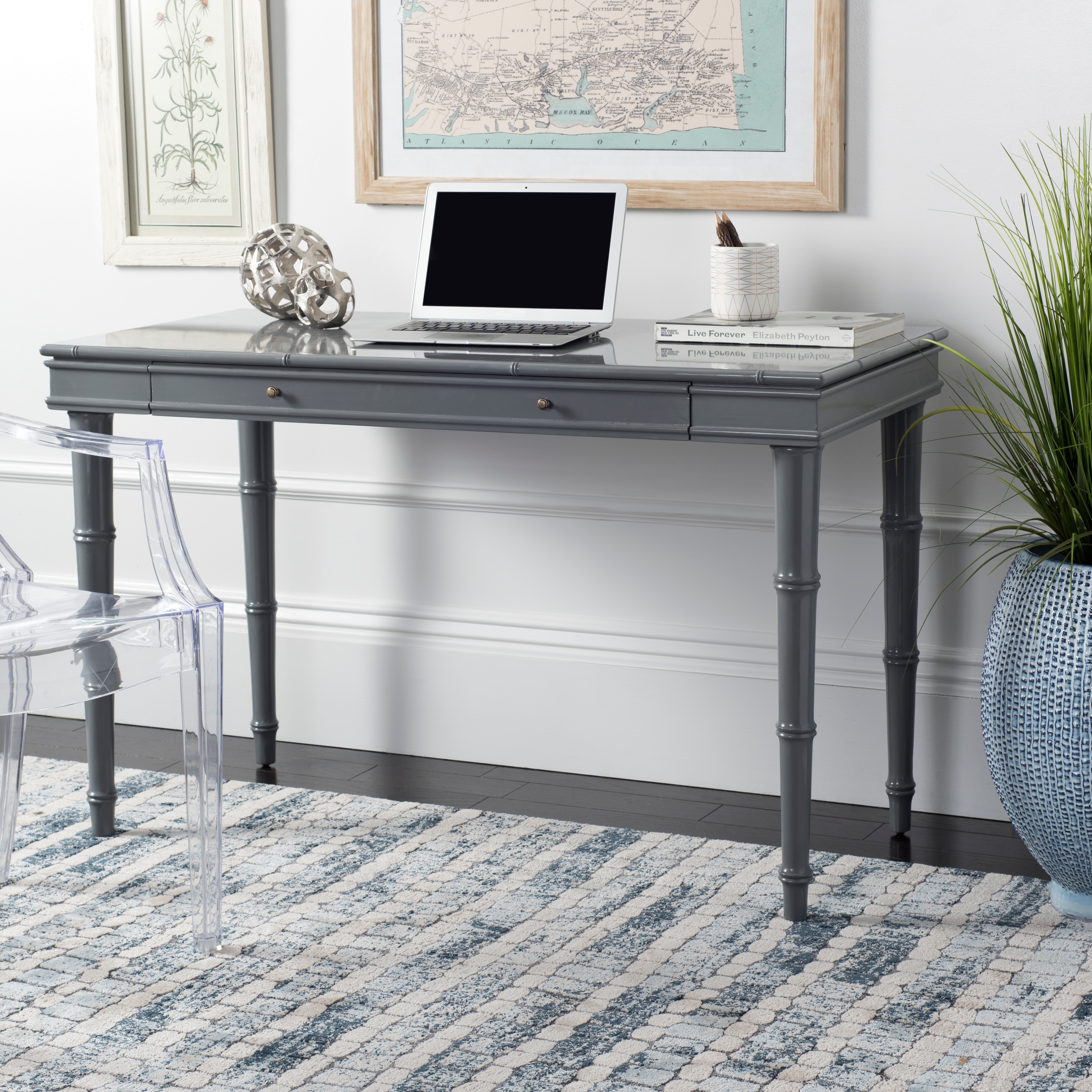SAFAVIEH Noely Grey Writing Desk