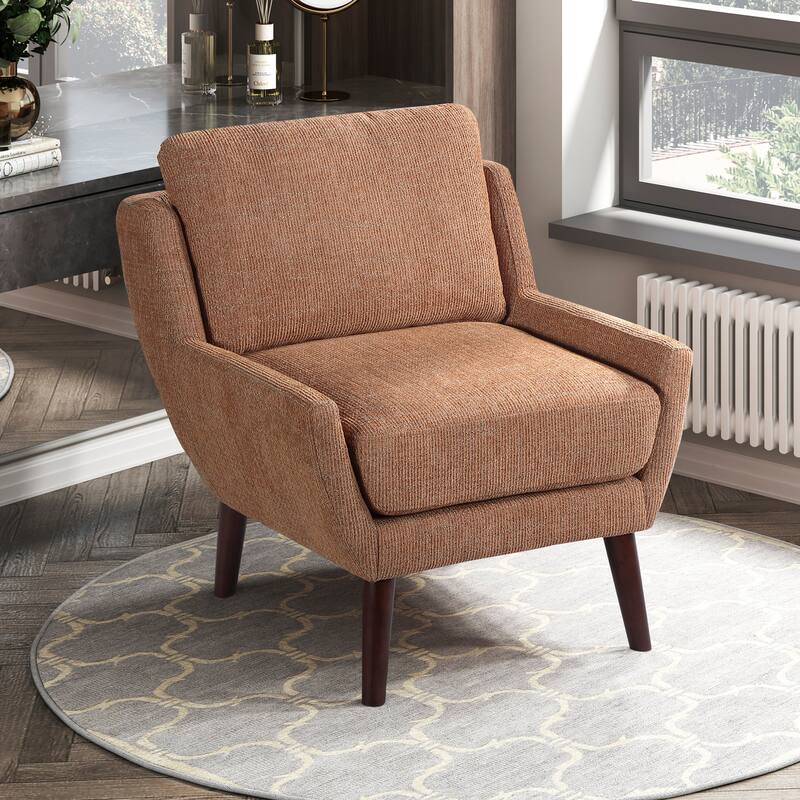 Canyon 26.5" Chenille Accent Chair - Espresso Finish Solid Wood Legs