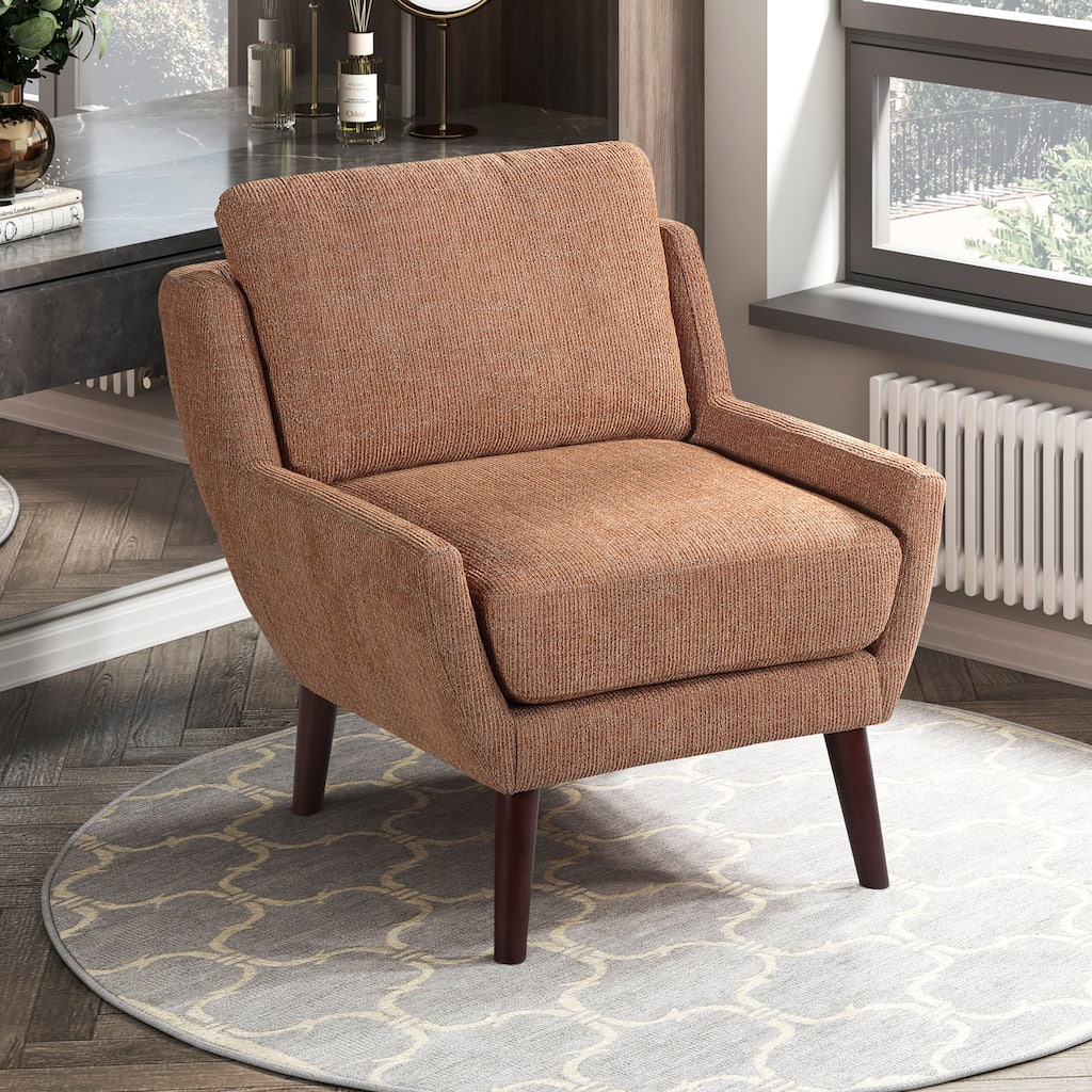 Canyon 26.5" Chenille Accent Chair - Espresso Finish Solid Wood Legs