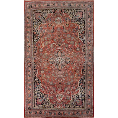 Hand Knotted Oriental 100% Wool Carpet Traditional Floral Oranges & Rust Bidjar Area Rug - 16' 10'' X 10' 6''