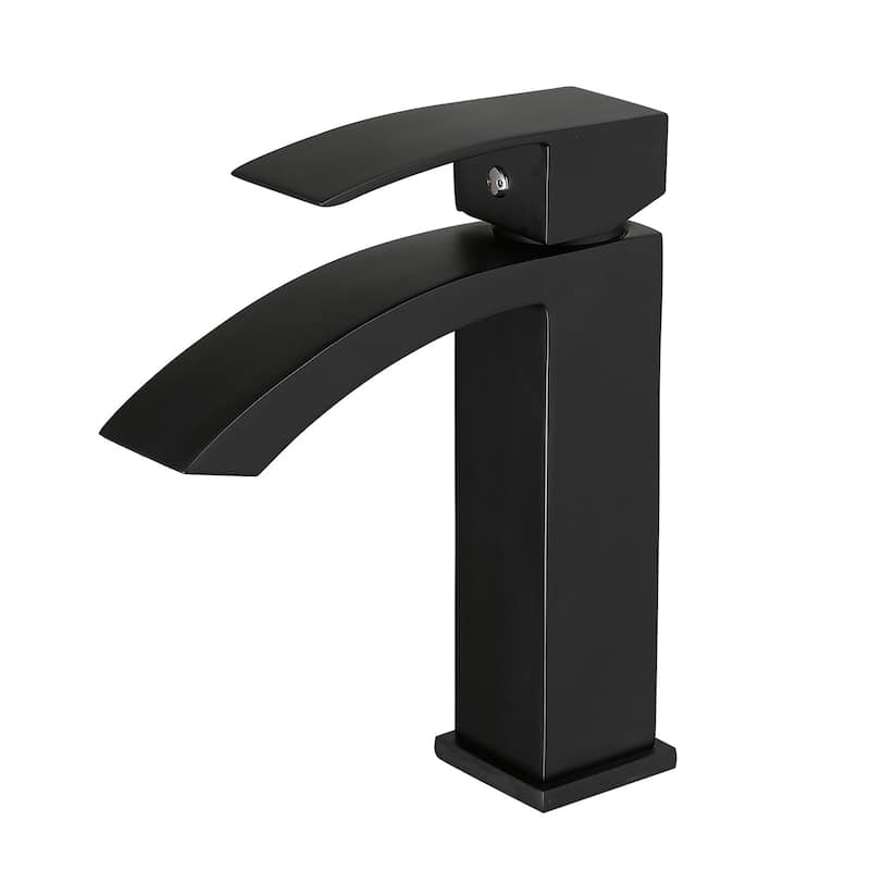 Topcraft Single Handle Modern Bathroom Faucet - Matte Black