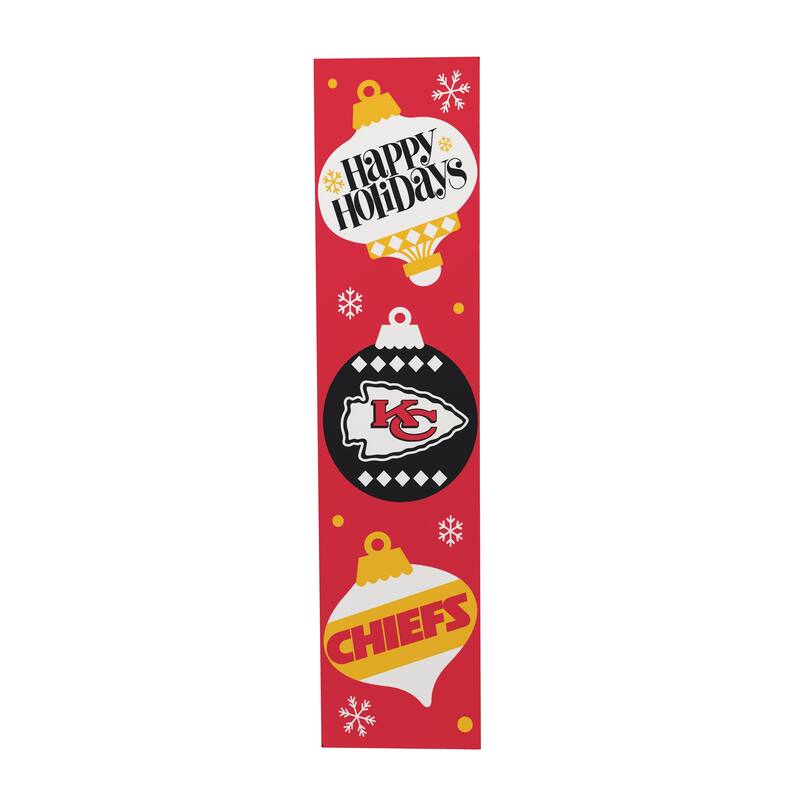 47" Double Sided Seasonal Porch Leaner, Kansas City Chiefs - 47" x 11.25"