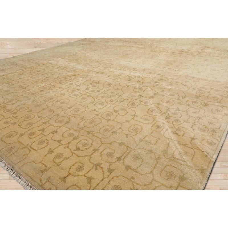 Hand Knotted Michaelian & Kohlberg Beige Tibetan Wool Modern Area Rug - 8' 1'' x 10' 4''