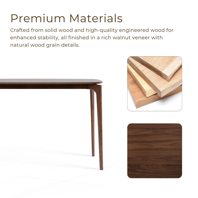 Furniture of America Shaw Mid-century Walnut 59-inch Wood Counter Height Dining Table