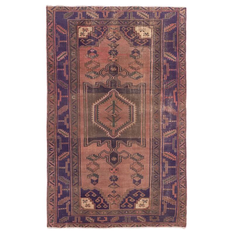 ECARPETGALLERY Hand-knotted Antalya Vintage Copper Wool Rug - 3'11 x 6'5