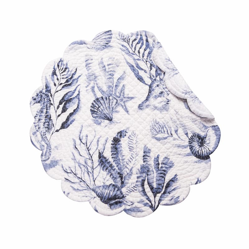 Midnight Lagoon Round Placemats Set of 6, 17"