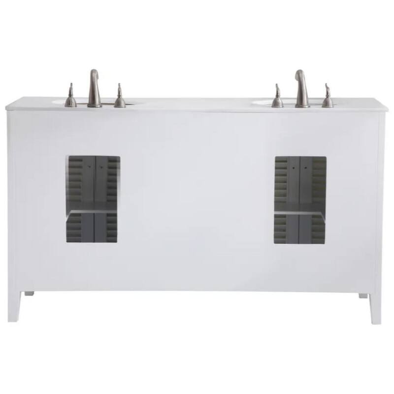 Elegant Lighting VF-1042-VW Cape Cod 60" Free Standing Double Basin