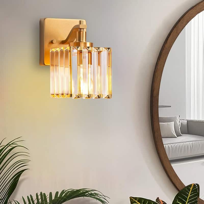 2 Pack light bulb gold lighting fixtures metal wall sconces