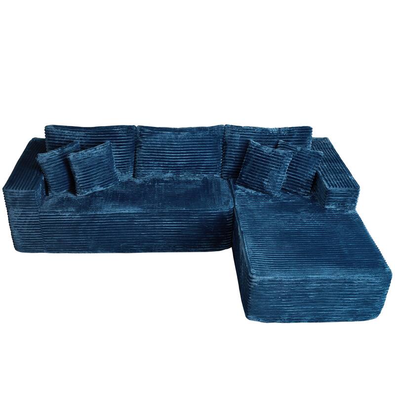 OVIOS All-Foam Plush L-Shaped Sofa​