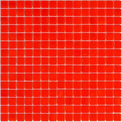 Apollo tile 12" x 12" Dune Glossy Candy Apple Red Glass Tile (20 sq ft/case) - 20 Pack