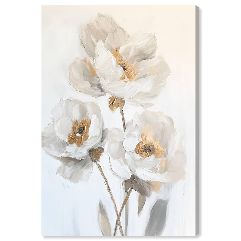 Silvered Flora II Canvas by Art Remedy, Gallery Wrapped - 36" x 54"