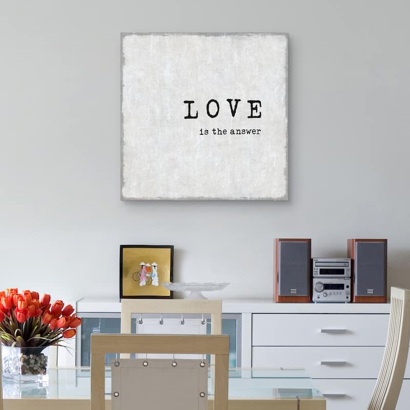 Love is the Answer by Jamie MacDowell Canvas Art Print