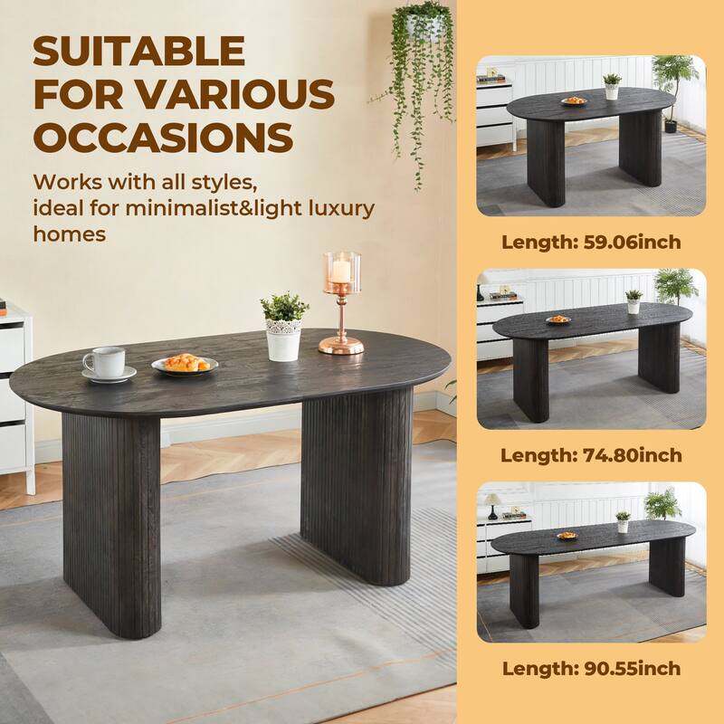 Extendable Multi Function Table MDF Top for Dining Office and Coffee