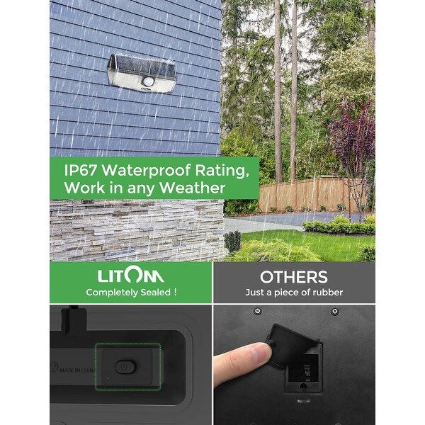 Litom 120 led solar lights best sale