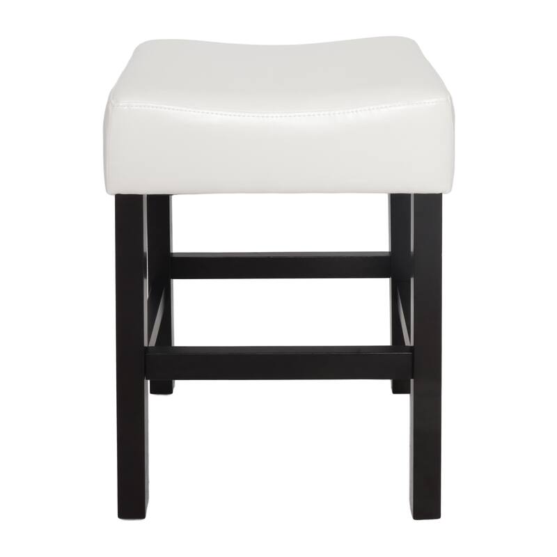 Lopez 27-inch Backless Ivory Leather Counterstools (Set of 2) by Christopher Knight Home