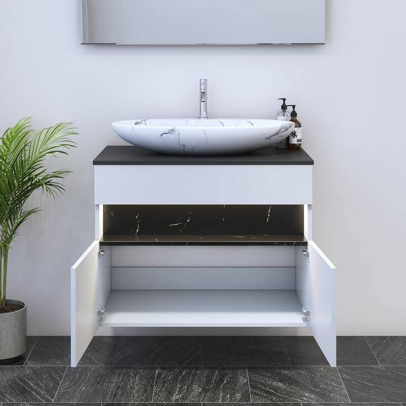 Laguna 2D 80 Floating Bathroom Vanity (32" Width)