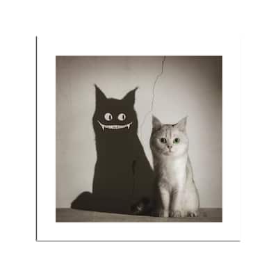 The Shadow Smiles To You Fine Art Paper Print by Terry F - Multi